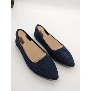 NEW Skechers Cleo Point Women's Sz 8.5 M Textured Washable Knit Skimer Blue